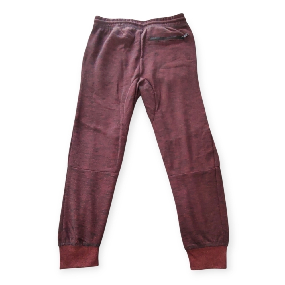 NWT Blue Crown Burgundy Boy's Streaky Slub Joggers - Picture 3 of 13